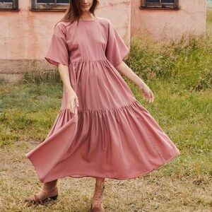 Theo Dress in Vermillion Gingham